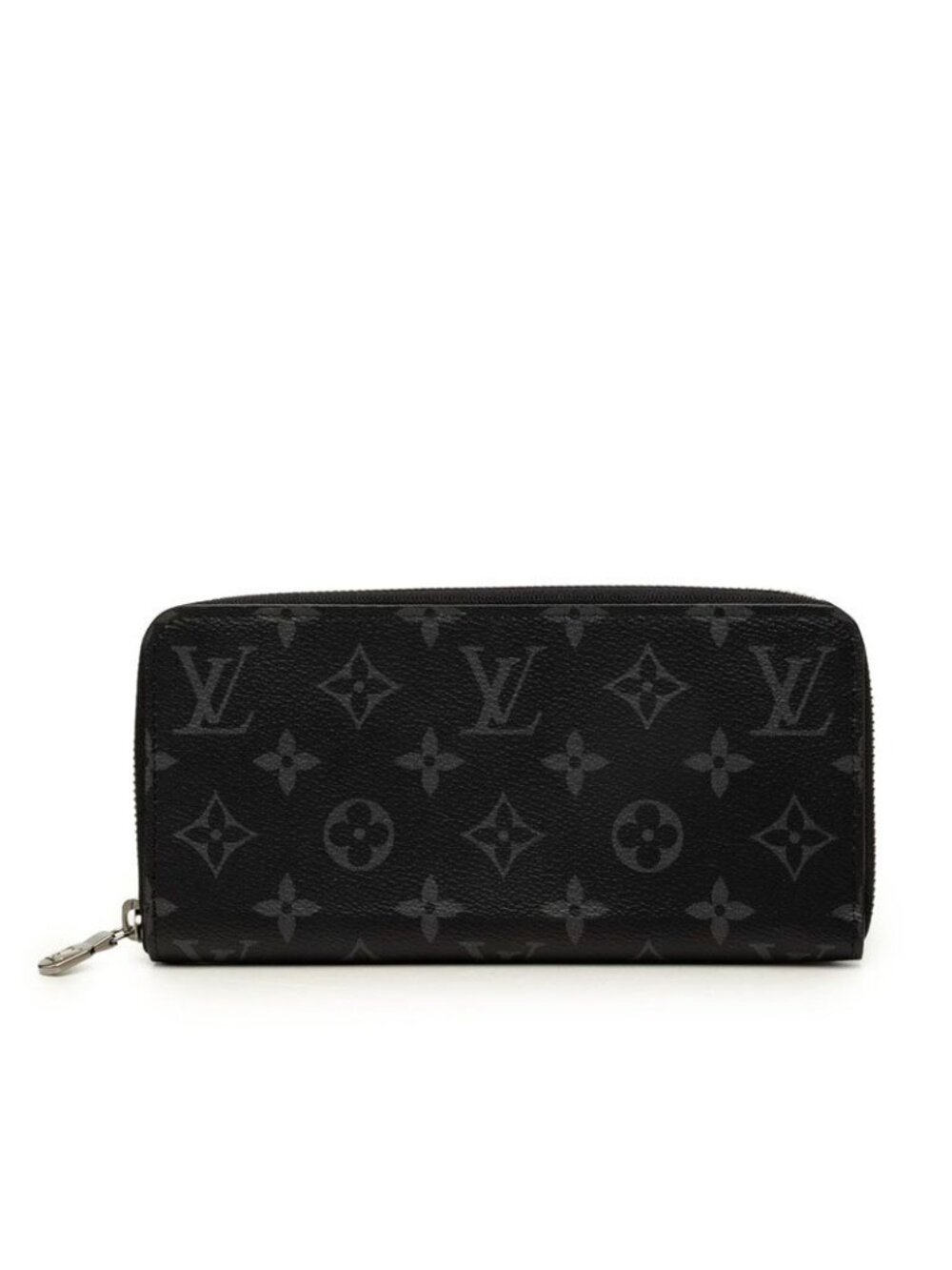 Louis Vuitton Monogram Eclipse Zippy Wallet Horizontal Zip Around Gray